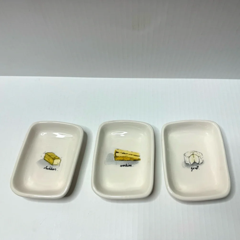 Rae Dunn Artisan‎ Cheese Appetizer Set of 3 Dishes